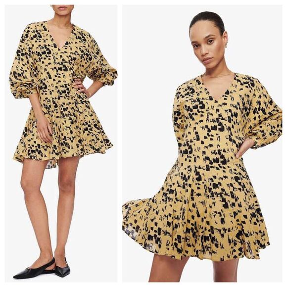 ANINE BING Peyton Flowy Oversized Dress in Painterly Leo Multi in Size XS NWOT - Picture 3 of 16